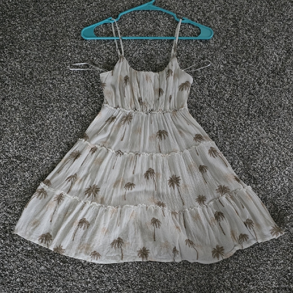 Ocean Drive Mini Dress with Palm Tree Pattern